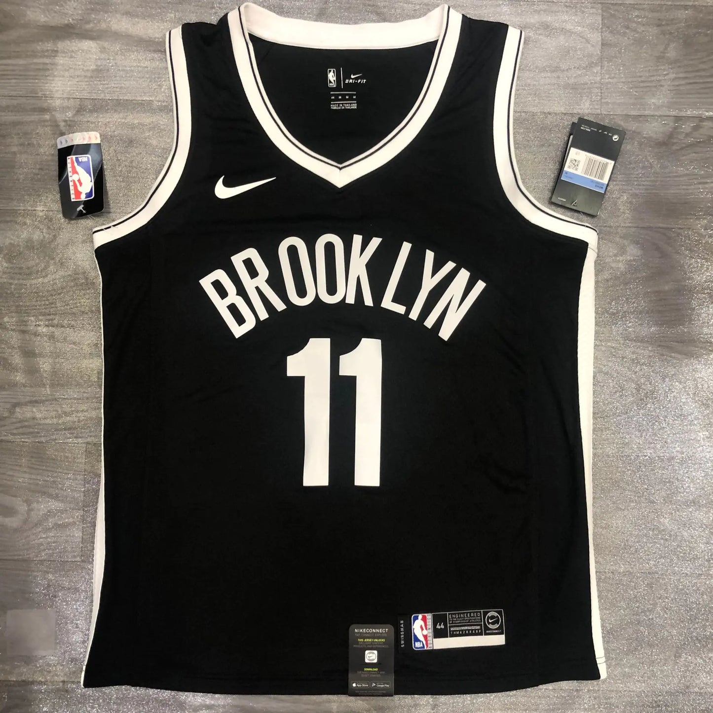 Brooklyn Nets V-Neck Black/White NBA Jerseys (Sleeveless)