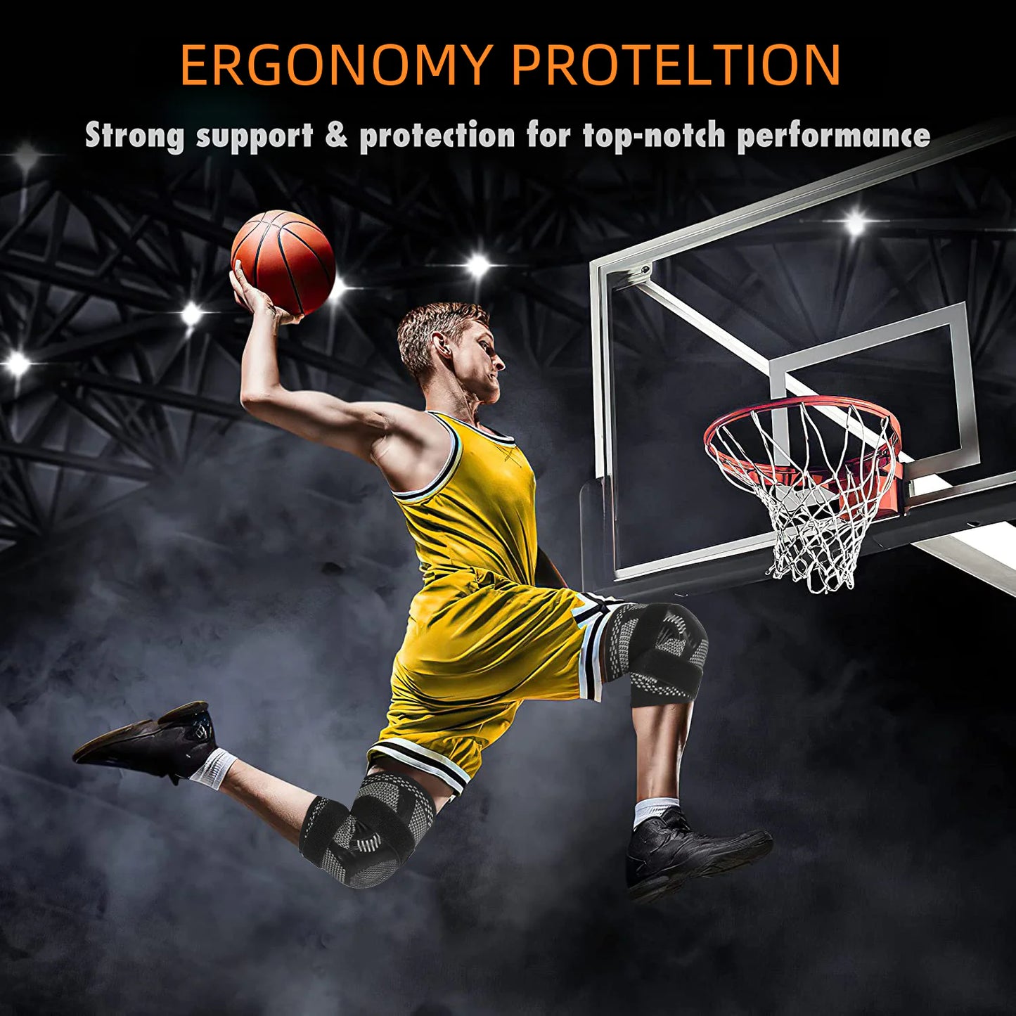 Men's Silicone Knee Brace for Sports and Fitness