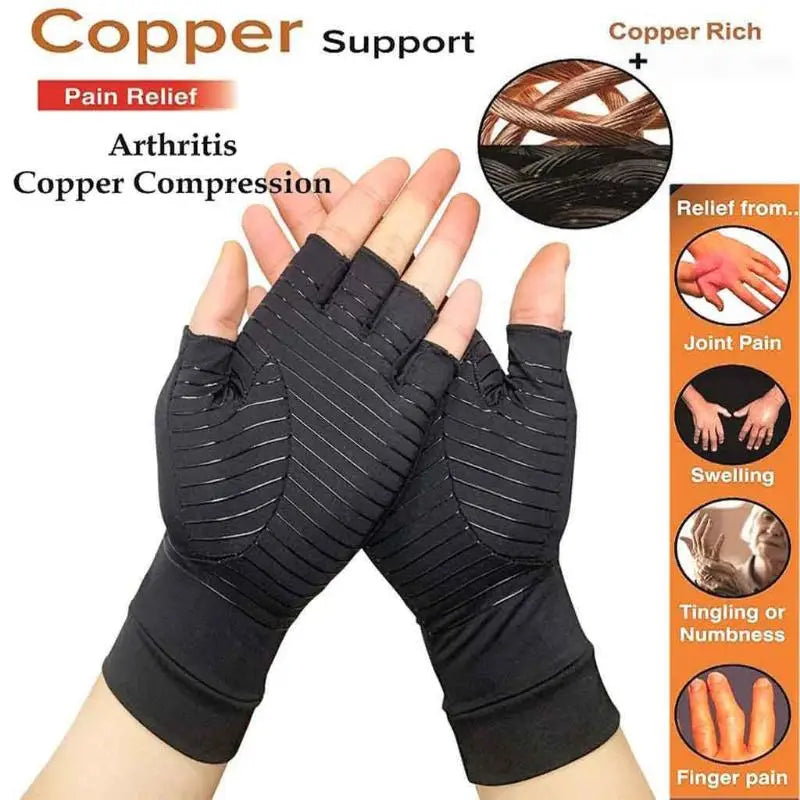 Copper Ion Half-Finger Gloves for Sports and Fitness