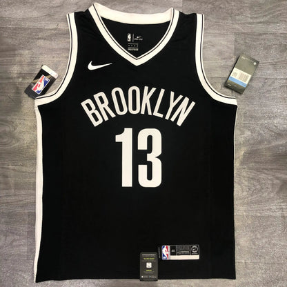 Brooklyn Nets V-Neck Black/White NBA Jerseys (Sleeveless)