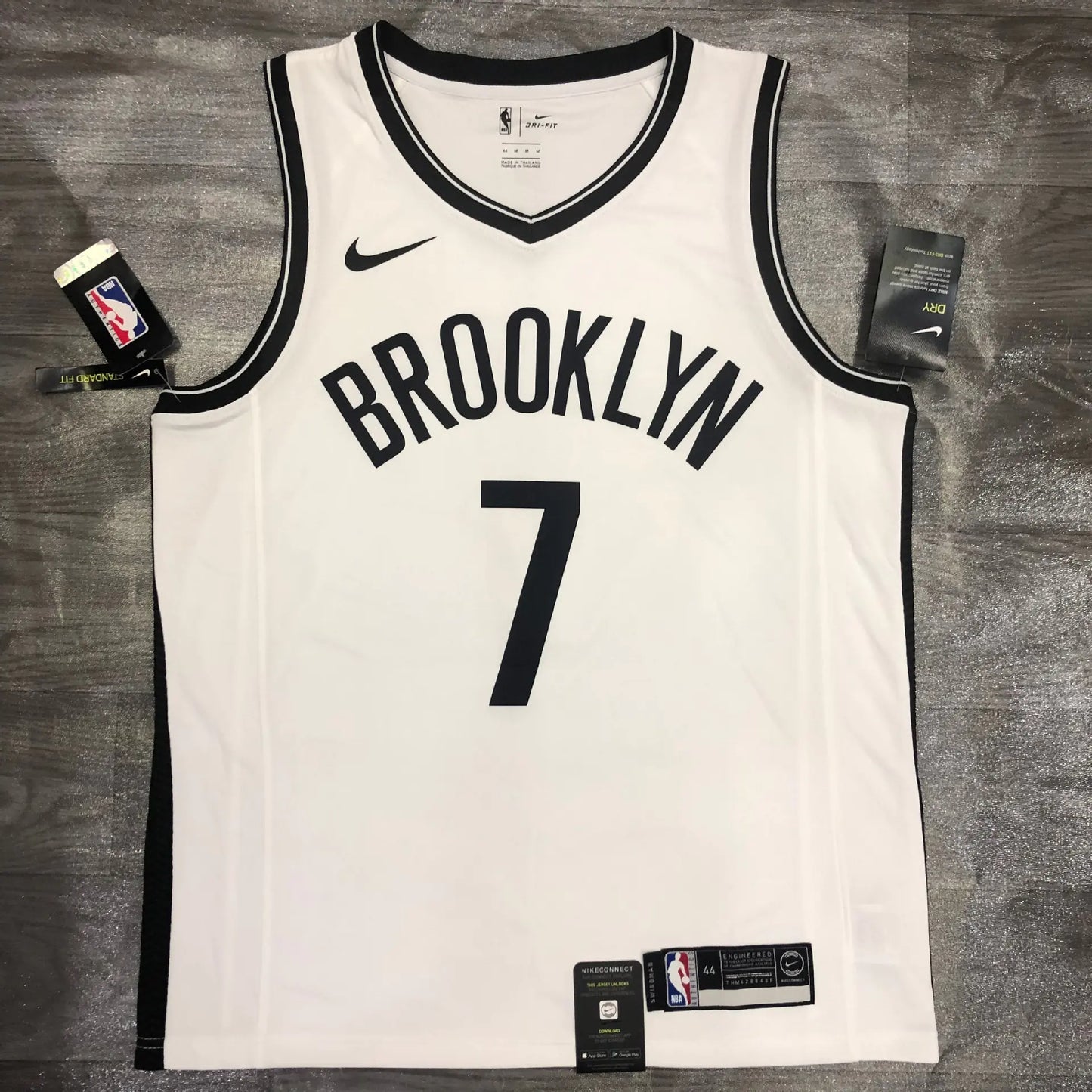 Brooklyn Nets V-Neck Black/White NBA Jerseys (Sleeveless)